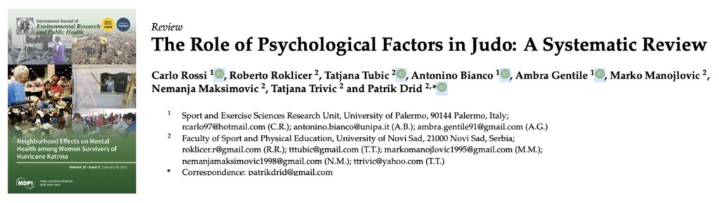 Psychological Factors in Judo Judo Training 